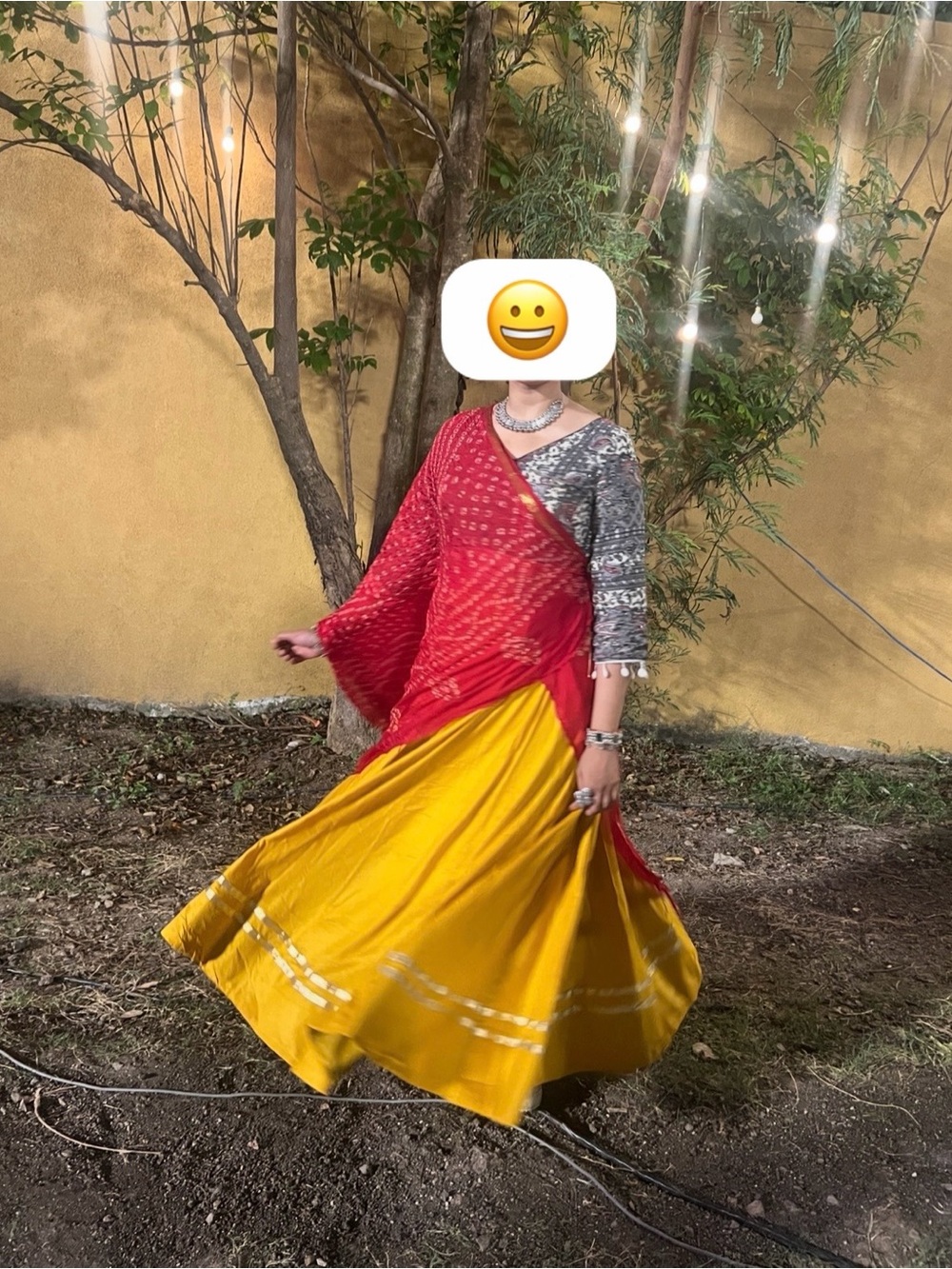 Indian traditional Yellow Chaniya/Skirt - Flowy Women's Skirt/